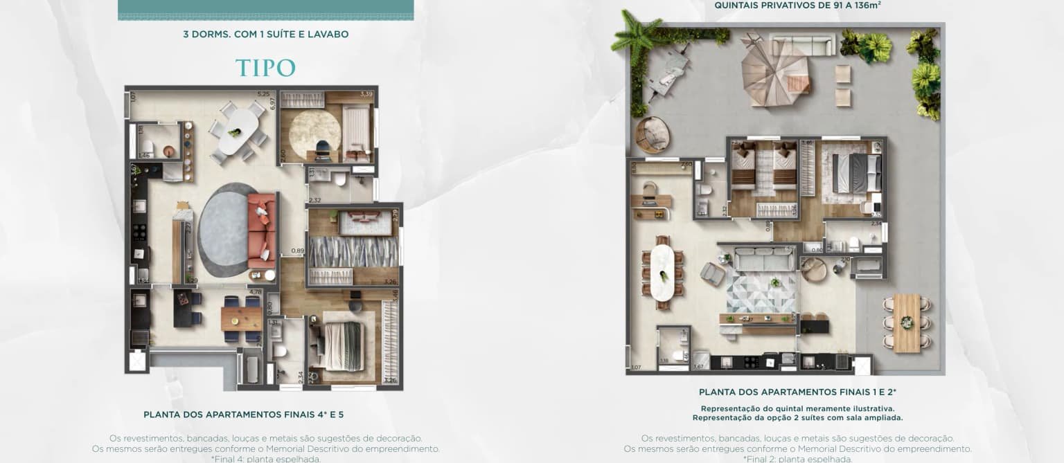 Planta Apartamento 80 m² — 80 m²