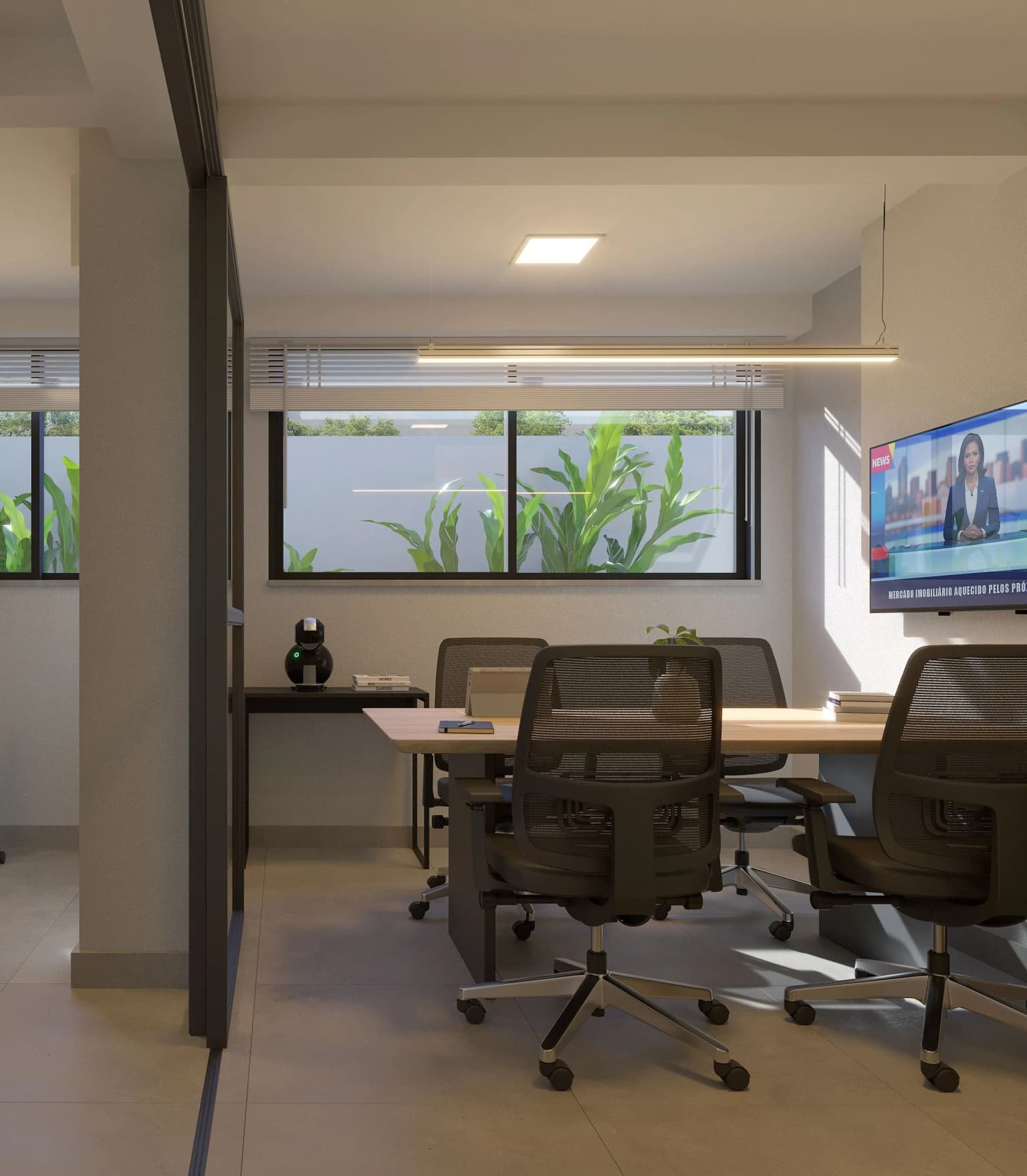 Espaço de coworking do LIV Guanabara