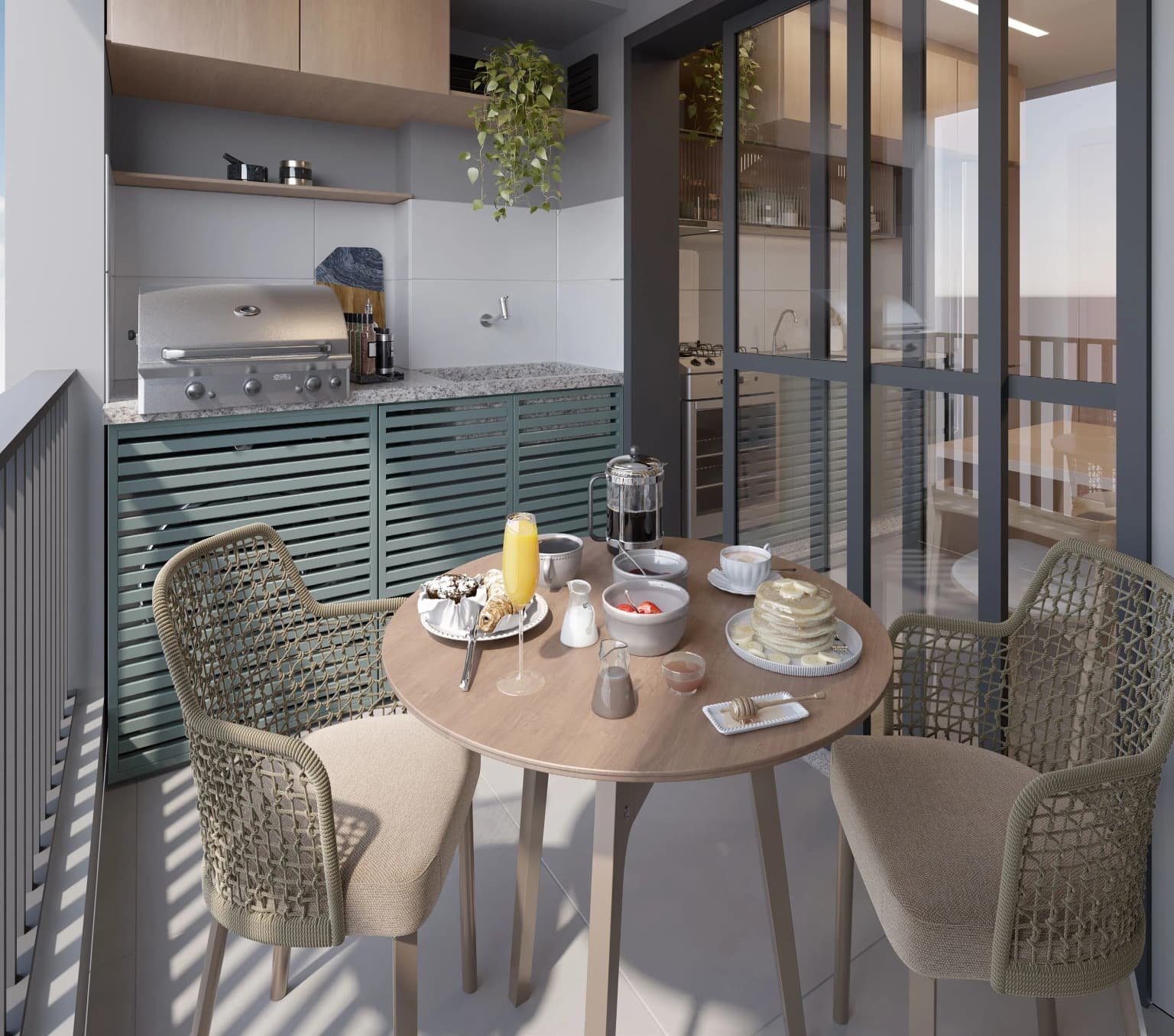 Living com varanda gourmet do LIV Guanabara
